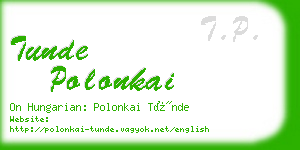 tunde polonkai business card